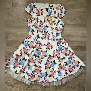 Alexia Admor Ivory Floral Elegant Mini Dress